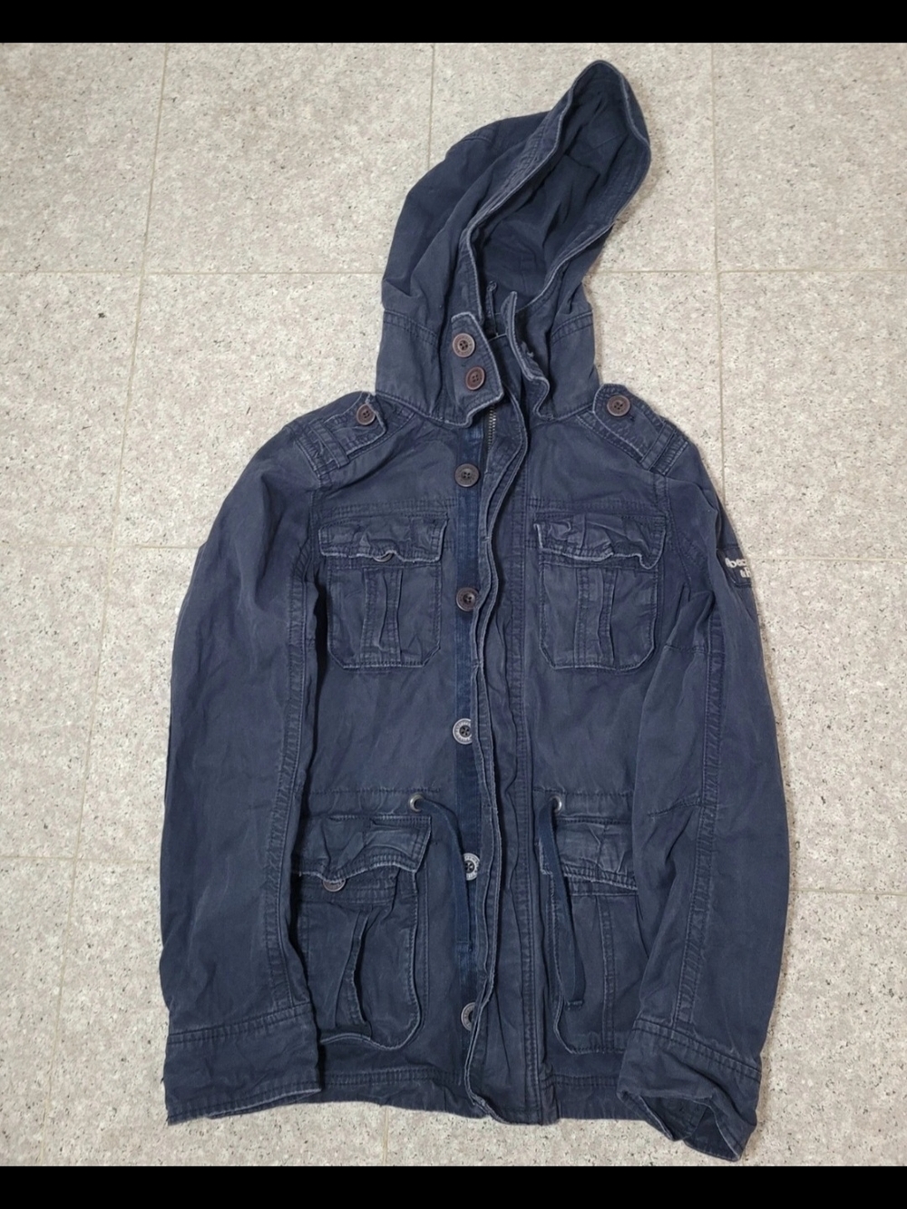 Abercrombie & Fitch Navy Zip-Front Jacket Size Small